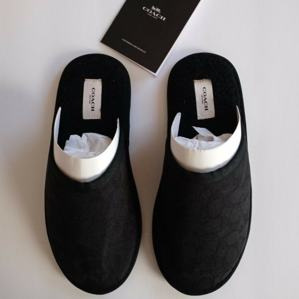 Coach Signature Slippers Men's Black - Picture 3 of 3